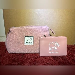 Ivory Ella Makeup bag & coin wallet- Light Pink